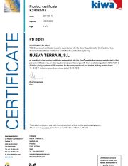 Certyfikat KIWA - rury - okładka